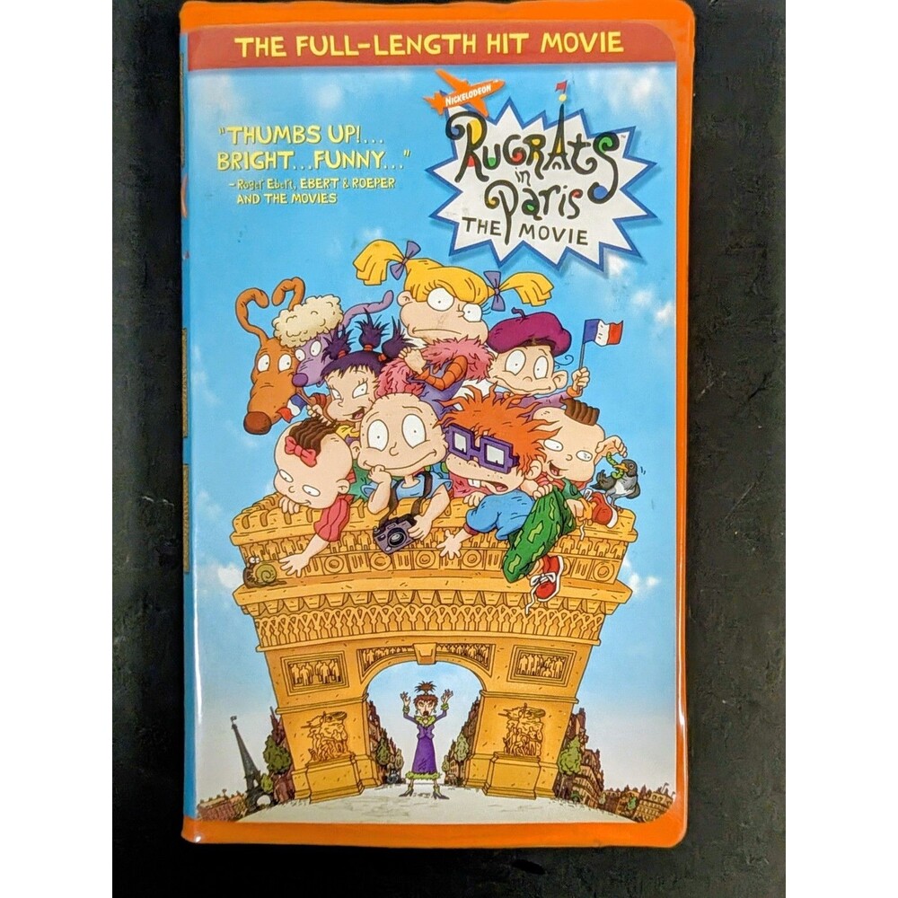 Rugrats in Paris The Movie VHS Orange Tape Clamshell Case Paramount Nickelodeon